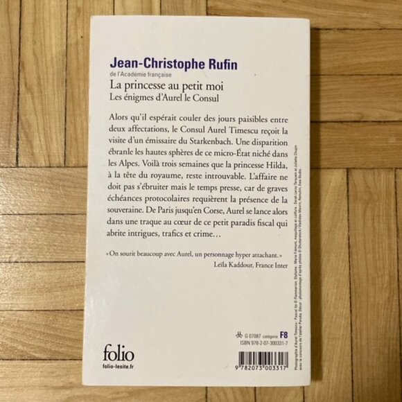 Livre Roman Princesse Au Petit Moi Énigmes Aurel le Consul Jean-Christophe Rufin - Picture 2 of 2